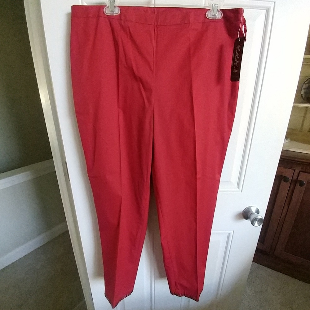 Burnt orange/red pant decoration at ankle sz 16